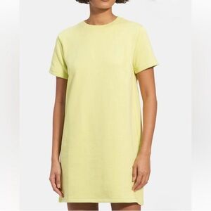 Theory Spring Terry T-Shirt Dress Key Lime Green XS